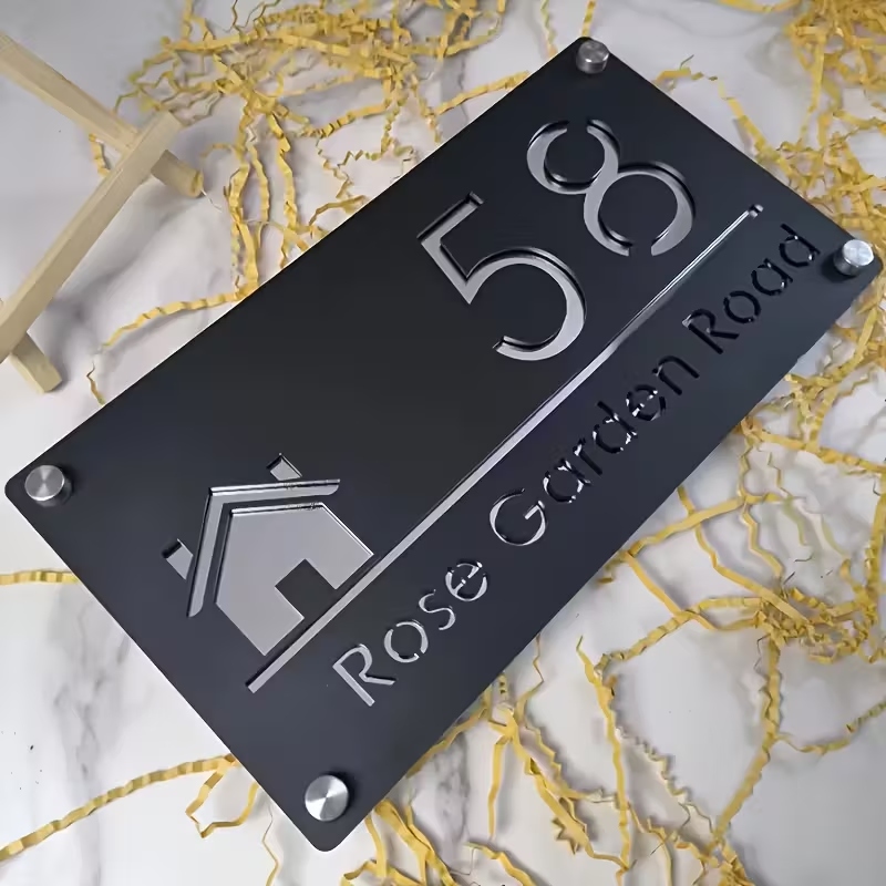 Home Decor For Wedding - 1pc Custom Number&Text Cute House Acrylic