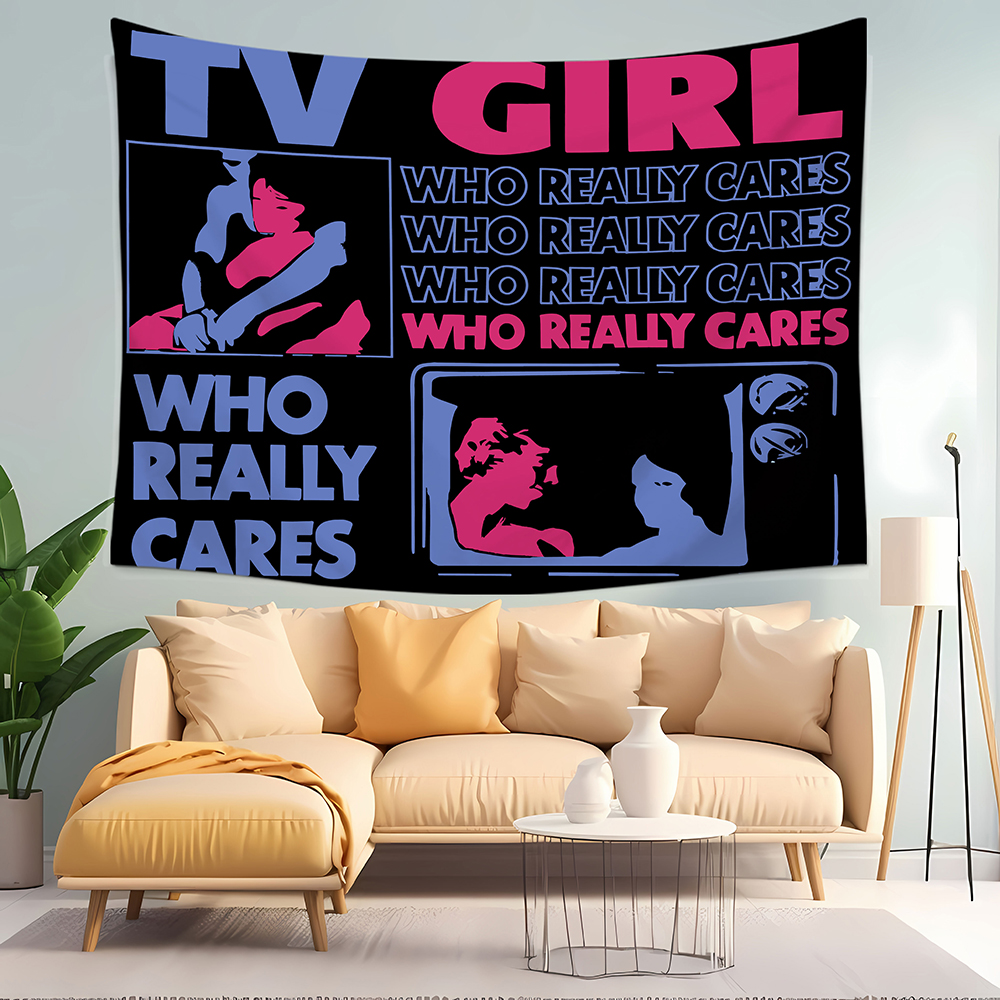 Aesthetic Tapestry - 1pc Retro TV Girl 