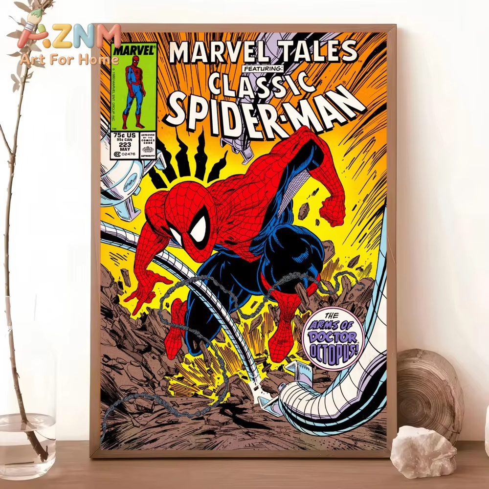 Watercolor Poster Print - Watercolor Spiderman Graffiti Art Good Quality