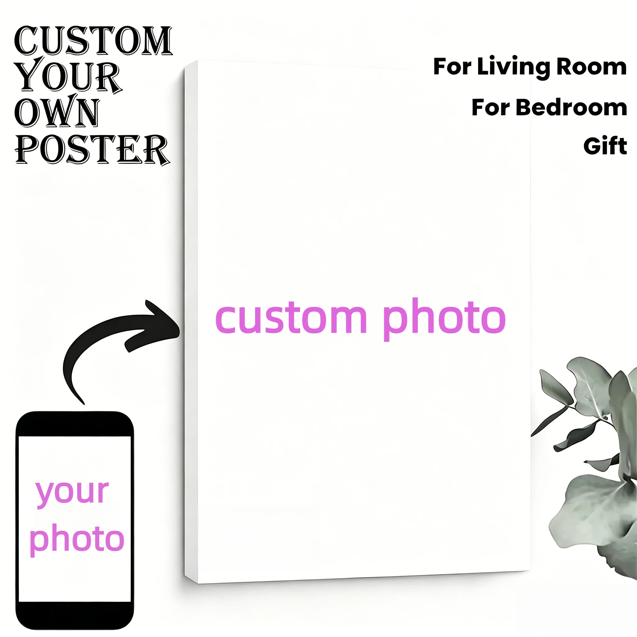 Home Decor Wall Pictures - Custom Personal Photo Canvas Wall Art,