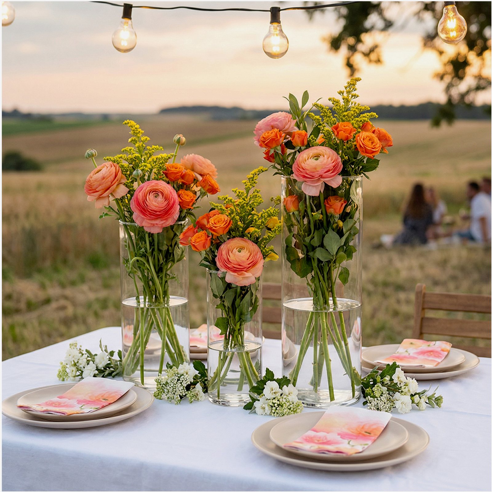 Home Decor Vase With Flowers - 36pcs Clear Glass Cylinder Vases Set