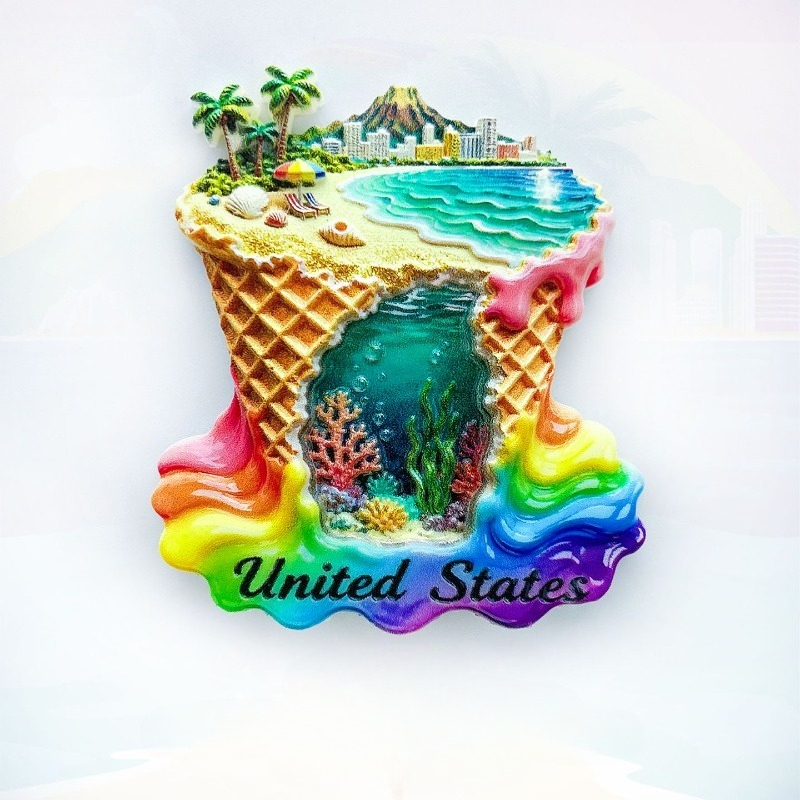 Home Decor Usa - USA Ice Cream Fridge Magnet -