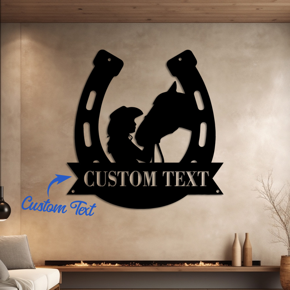 Home Decor For Wedding - 1pc Fashion Customized Horseshoe Wall Metal