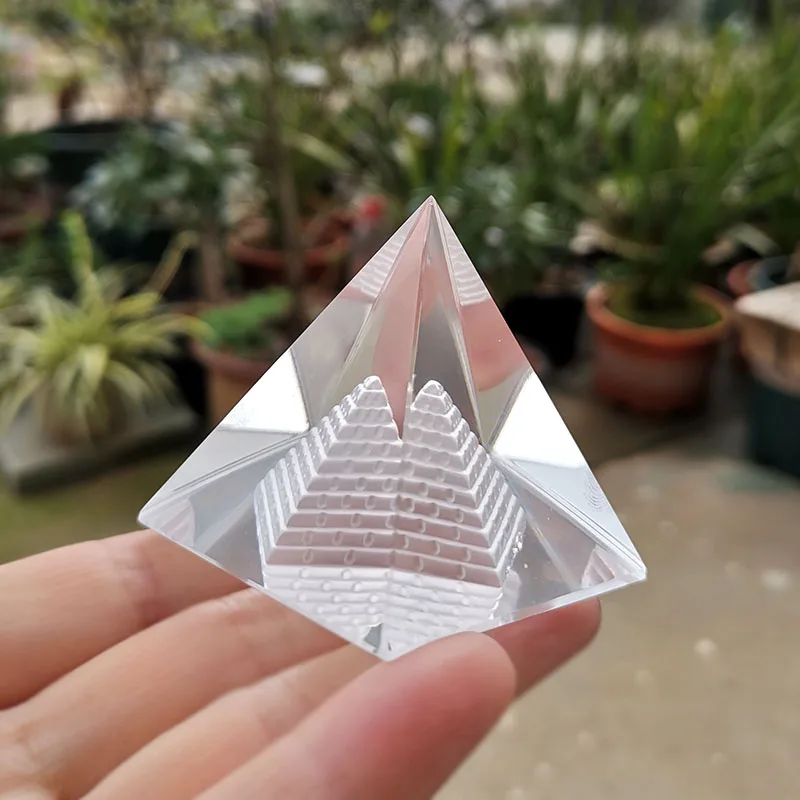 Home Decor Egypt - Energy Healing Hollow Crystal Egyption Pyramid