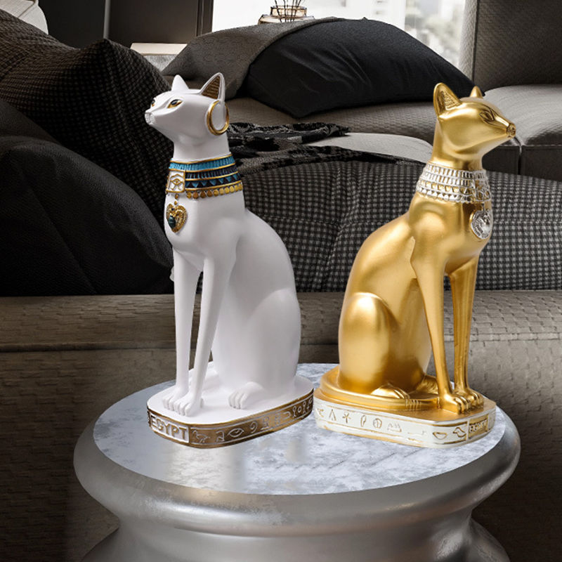 Home Decor Egypt - Retro Egyptian Cat Resin Statue Figurines