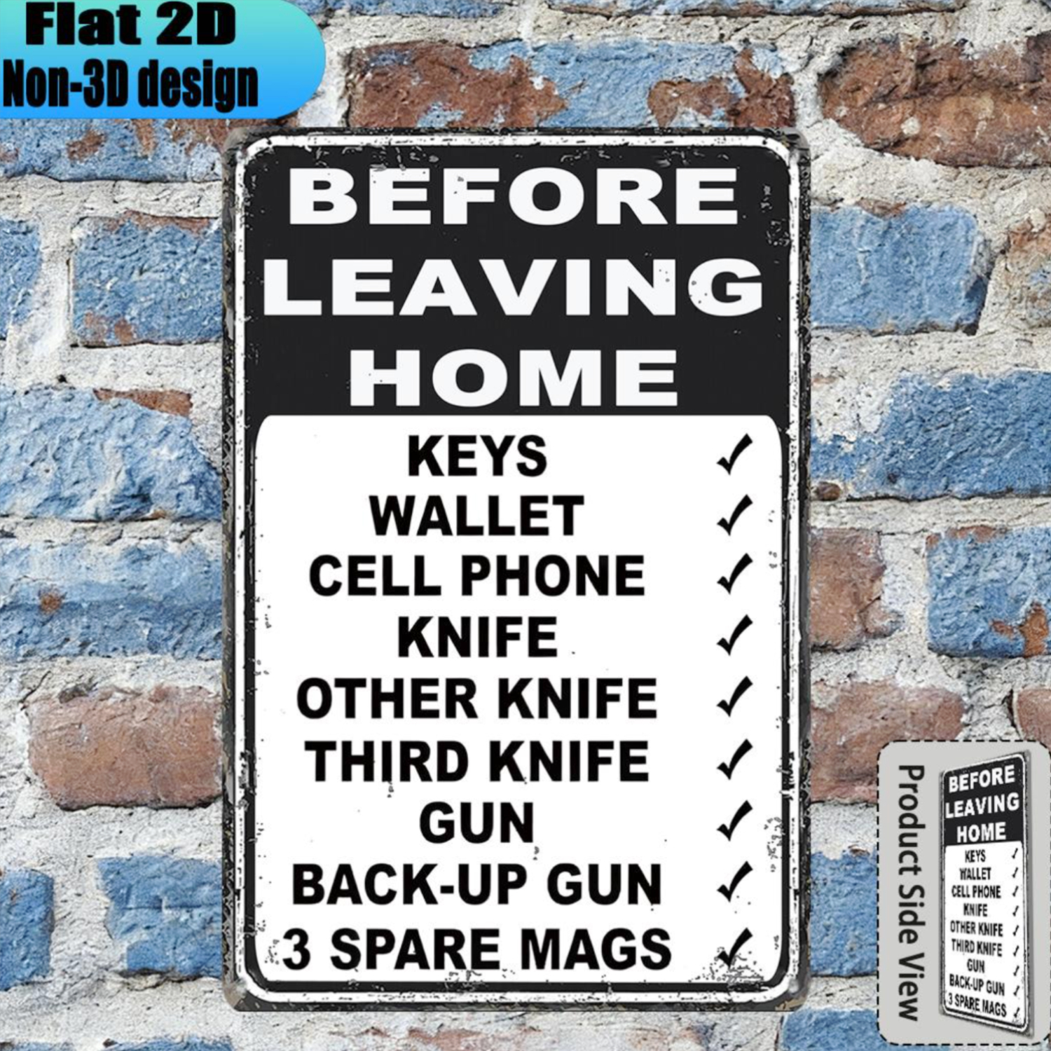 X Home Decor - 1 pc, Before Leaving Home Vintage