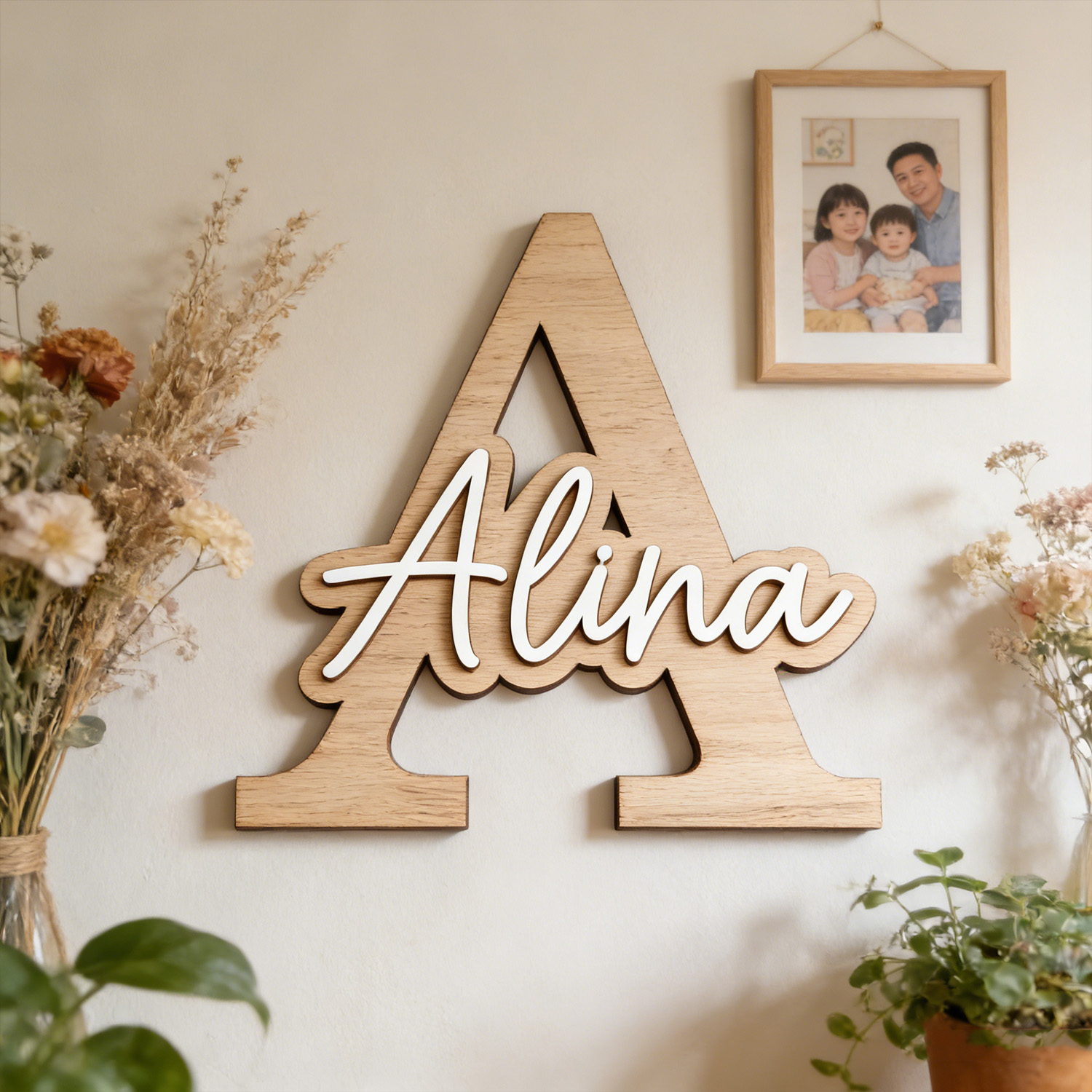 1pc Customizable Wooden Letter - Home Decor For Wedding recension och pris
