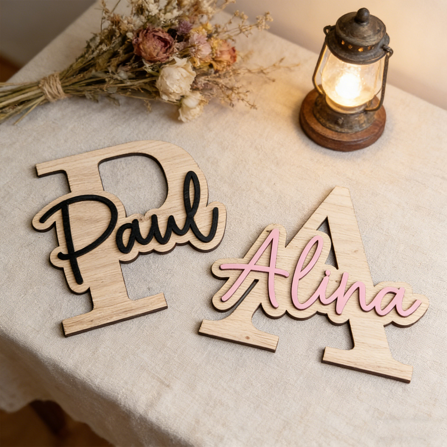 1pc Customizable Wooden Letter - Home Decor For Wedding recension och pris