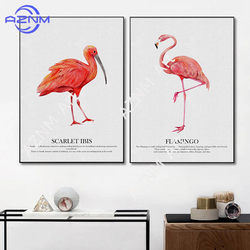 Bright Colors Birds Subject Hu - Watercolor Poster Print recension och pris