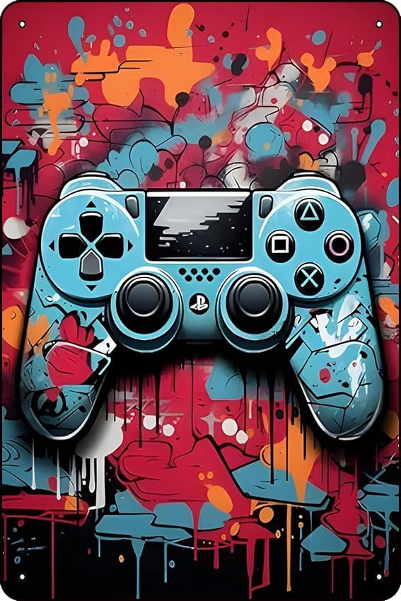 Ytosoful Colorful Neon Gamepad - Watercolor Poster Print recension och pris