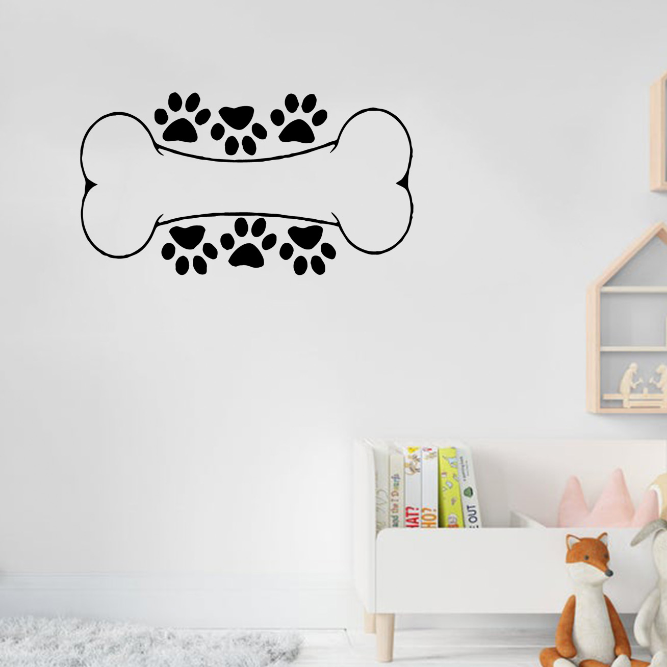 1 pc hot sale Dog Bone Wall De - Home Decor Vinyl Flooring recension och pris