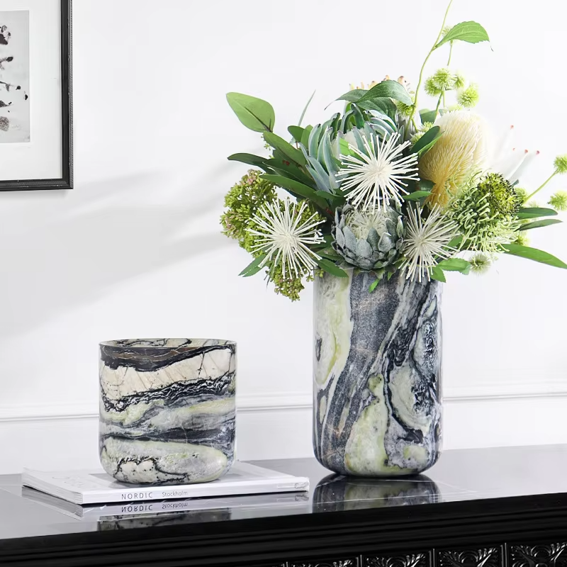 Customized Natural Marble Vase - Home Decor Vase With Flowers recension och pris