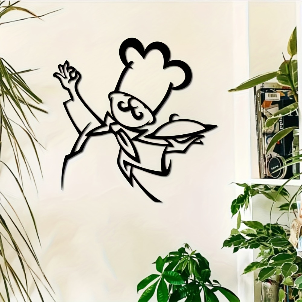 1 Chef Metal Wall Art-Black Ki - Home Decor Logo Design recension och pris