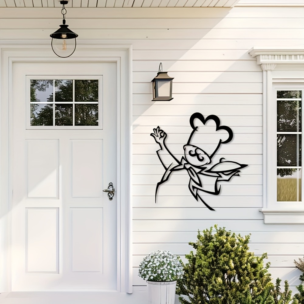 1 Chef Metal Wall Art-Black Ki - Home Decor Logo Design recension och pris
