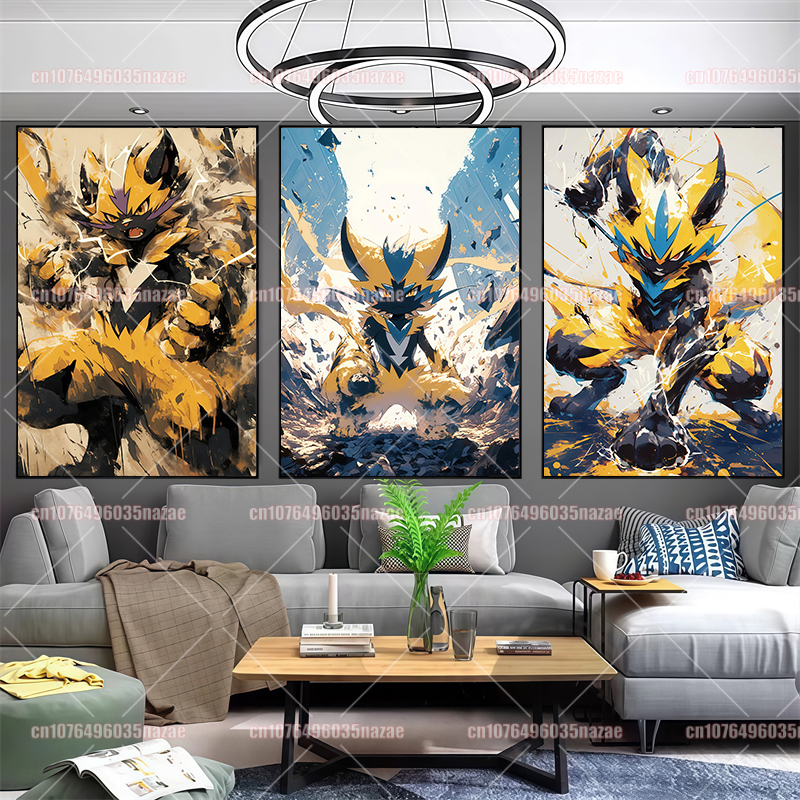 Anime Pokemon Canvas Painting  - Watercolor Poster Print recension och pris