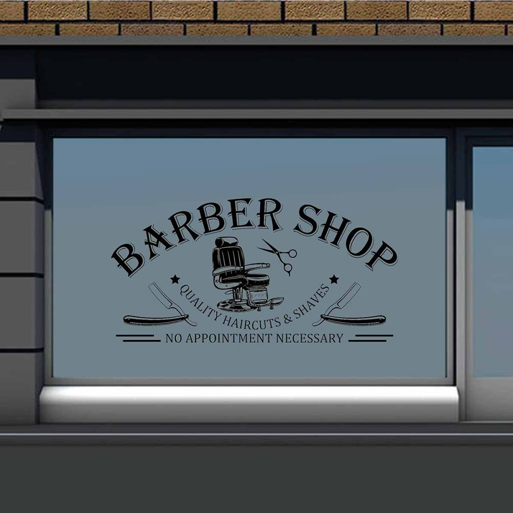 Barbershop Window Wall Art Sti - Home Decor Vinyl Flooring recension och pris