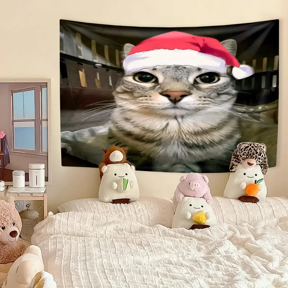 Funny Cat Meme Tapestry, Kawai - Aesthetic Tapestry recension och pris