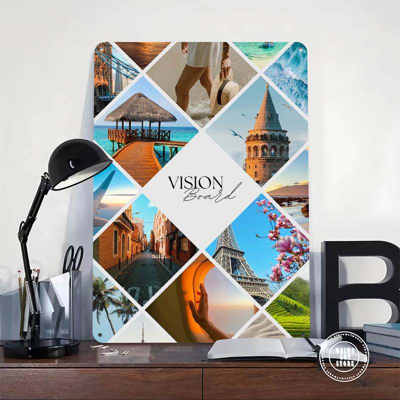 Travel Vision Board Collage Pr - Home Decor Vision Board recension och pris