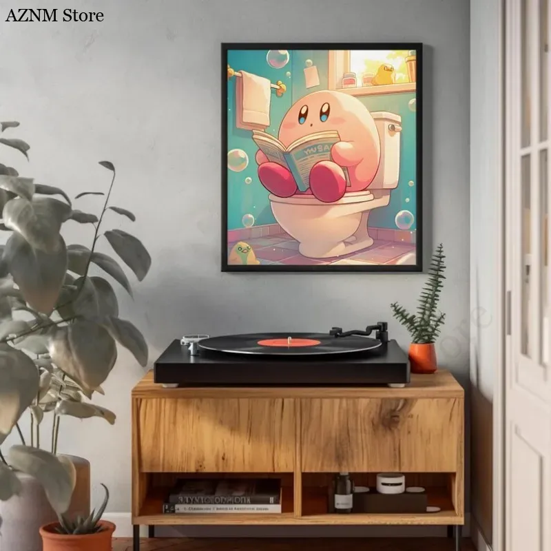 Funny Bathroom Cartoon Video G - Watercolor Poster Print recension och pris