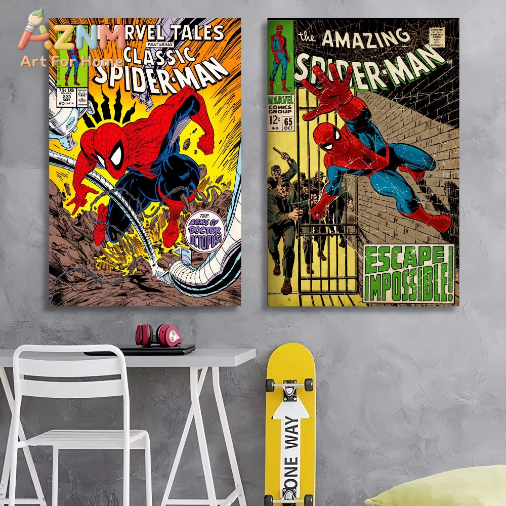 Watercolor Spiderman Graffiti  - Watercolor Poster Print recension och pris