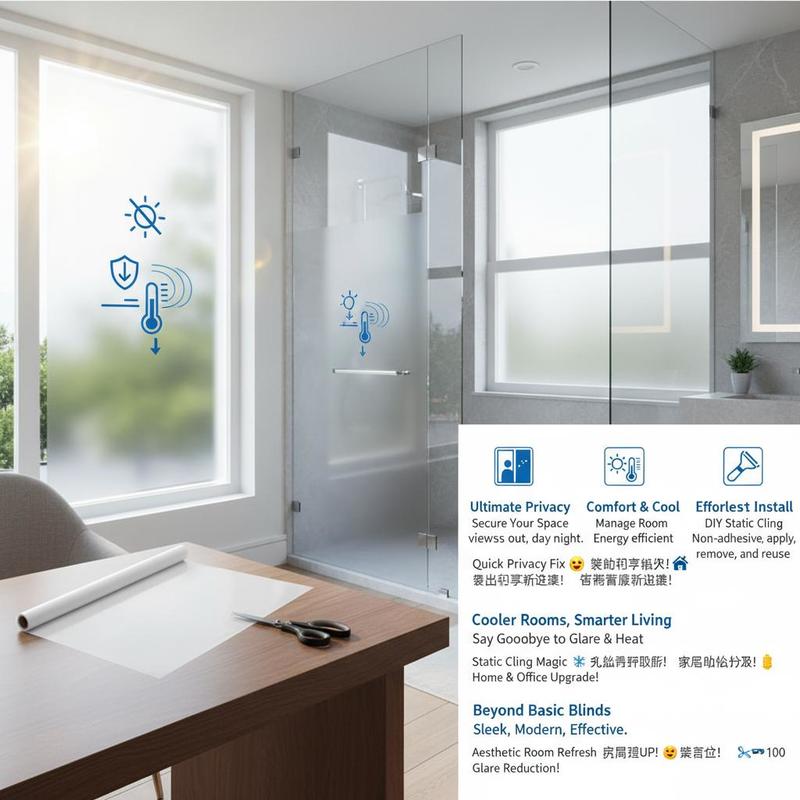 Frosted Window Cover 23.6 in x - X Home Decor recension och pris