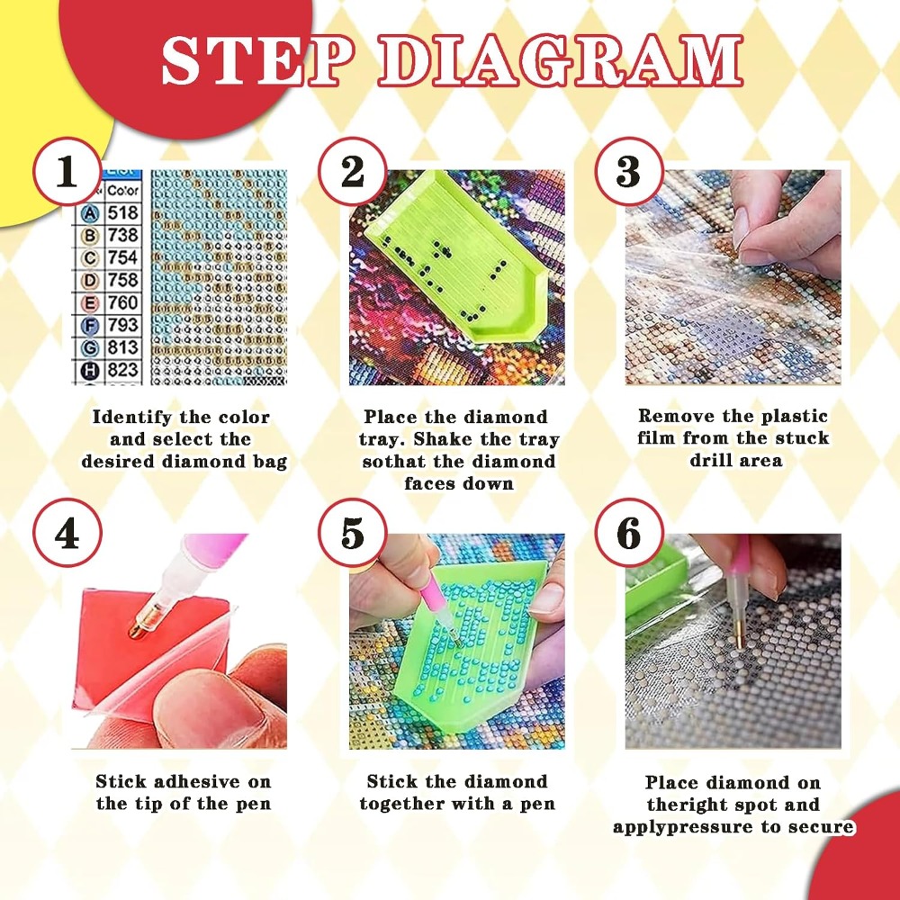 6 Pack 5D Diamond Painting Kit - Home Decor Free Images recension och pris