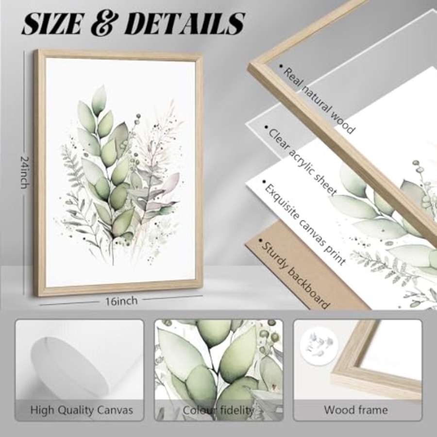 Boho floral wall art set of 3  - Watercolor Poster Print recension och pris