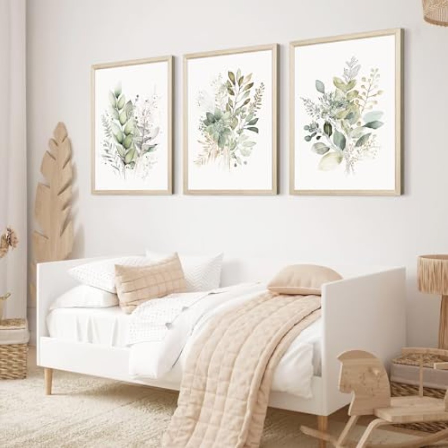 Boho floral wall art set of 3  - Watercolor Poster Print recension och pris