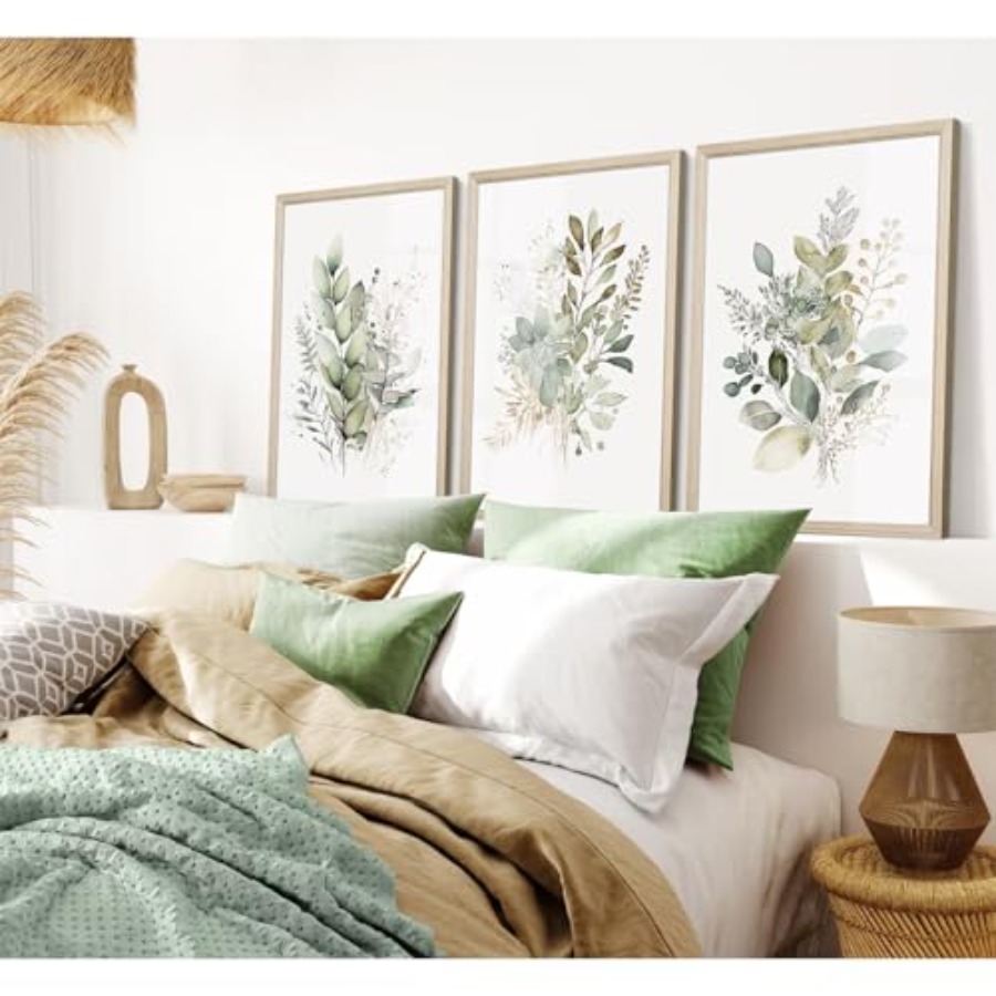 Boho floral wall art set of 3  - Watercolor Poster Print recension och pris