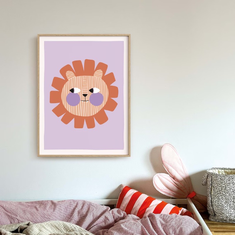 Cartoon Cute Animals Illustrat - Watercolor Poster Print recension och pris