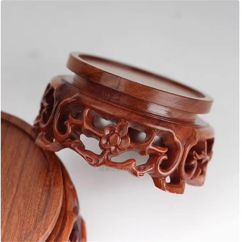 Round Wood Carved Flower Vase  - Home Decor Exhibition recension och pris