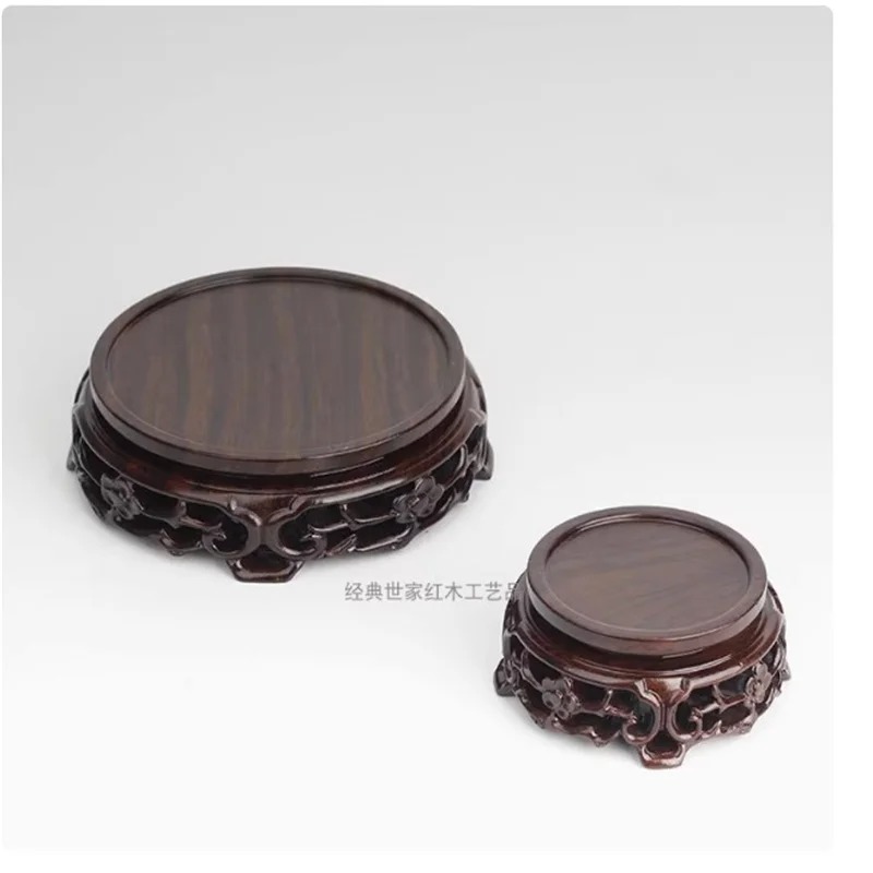 Round Wood Carved Flower Vase  - Home Decor Exhibition recension och pris