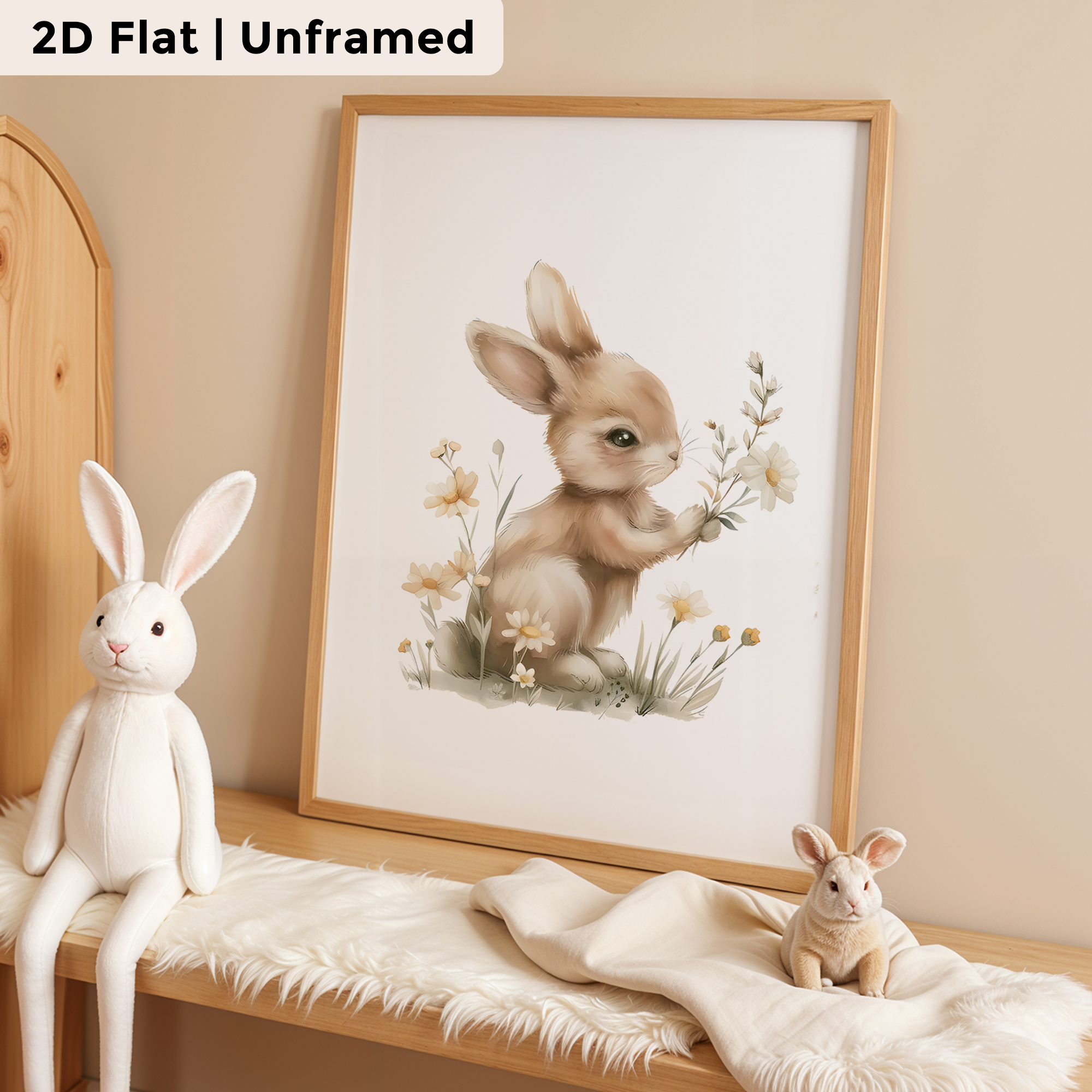 3pcs Modern,Cartoon Flower Rab - Home Decor Wall Pictures recension och pris