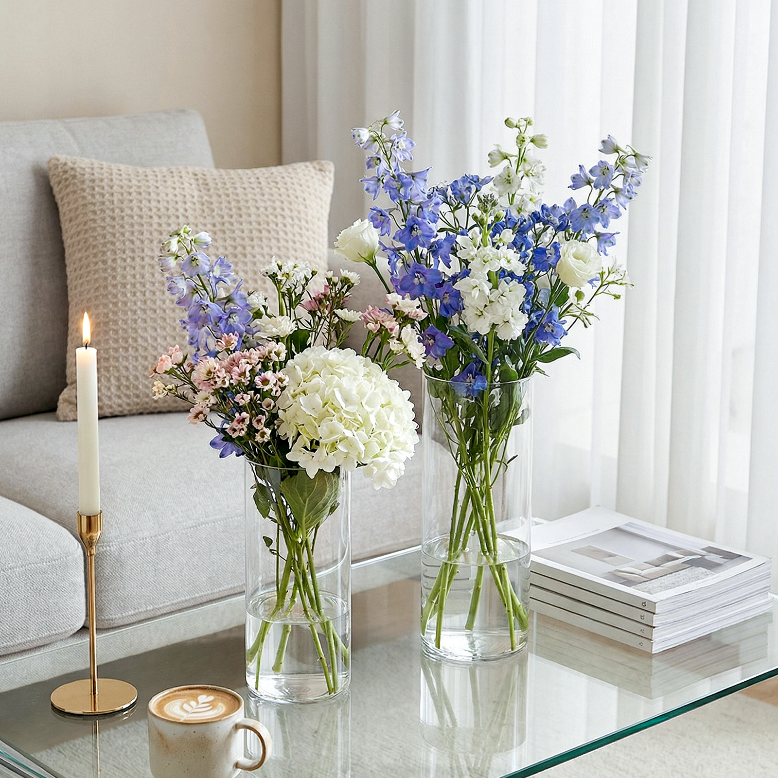 36pcs Clear Glass Cylinder Vas - Home Decor Vase With Flowers recension och pris