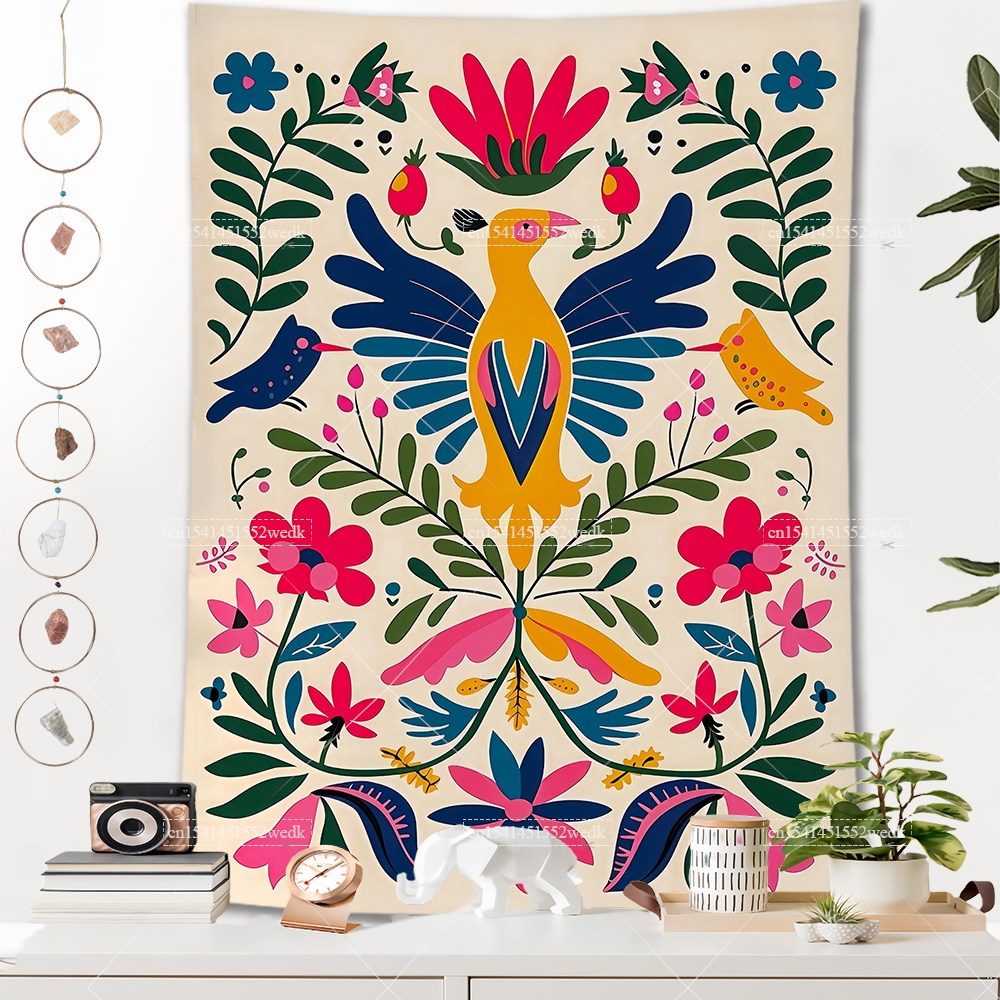 Boho Vintage Mexican Flowers T - Aesthetic Tapestry recension och pris
