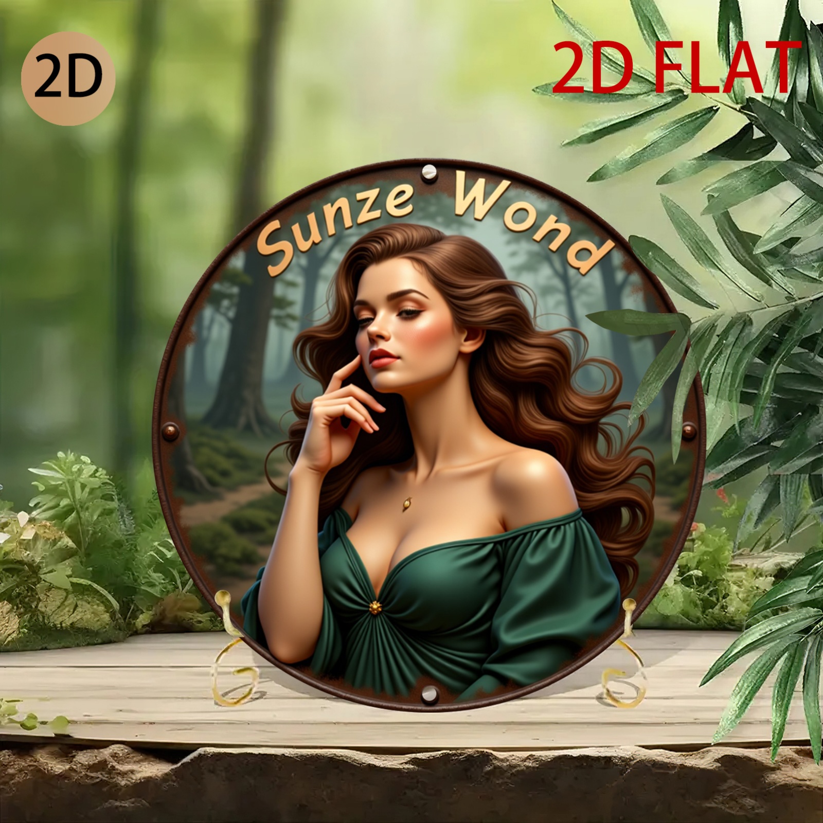 2D Flat Stylish Circular Fores - Home Decor Logo Design recension och pris
