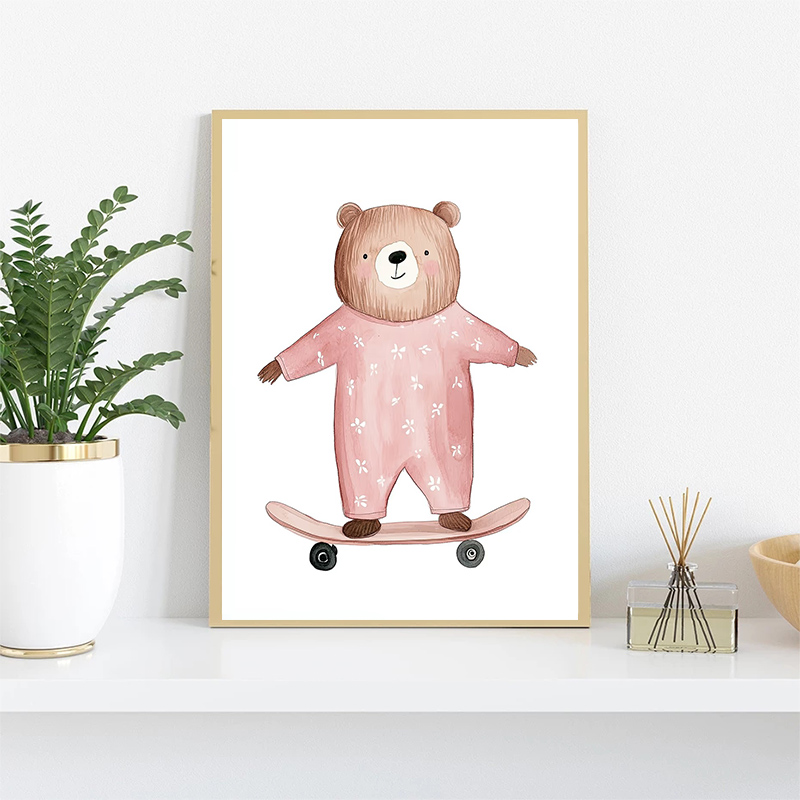 Cute Watercolor Unicorn Mermai - Watercolor Poster Print recension och pris