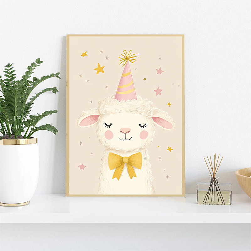 Cute Watercolor Unicorn Mermai - Watercolor Poster Print recension och pris