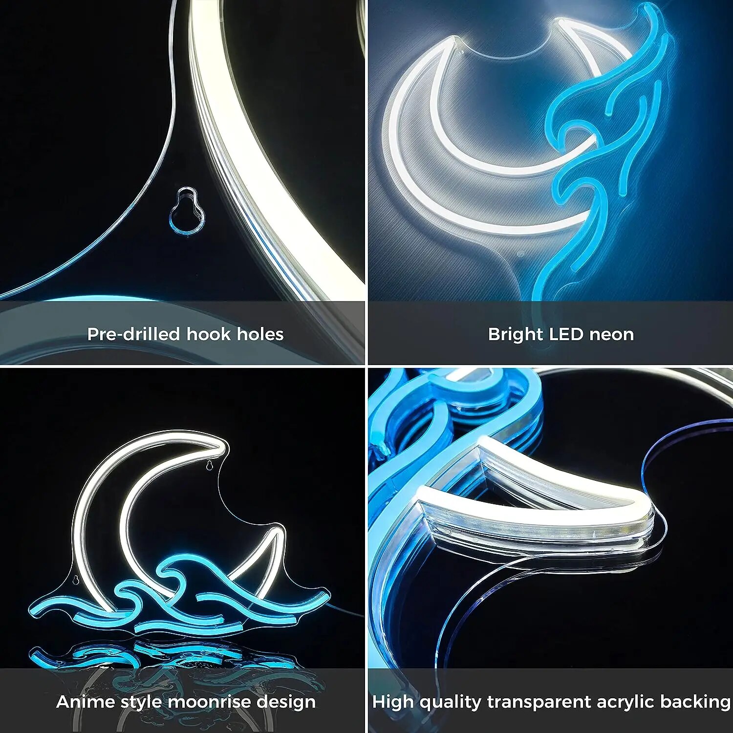 Neon Sign Moon over Sea Neon L - Neon Sign Led Custom recension och pris
