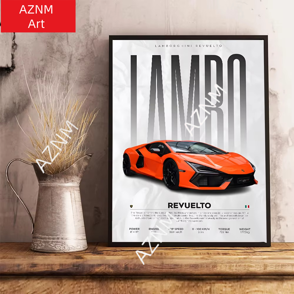 Famous Cars S14 F430 SF90 GTS  - Watercolor Poster Print recension och pris