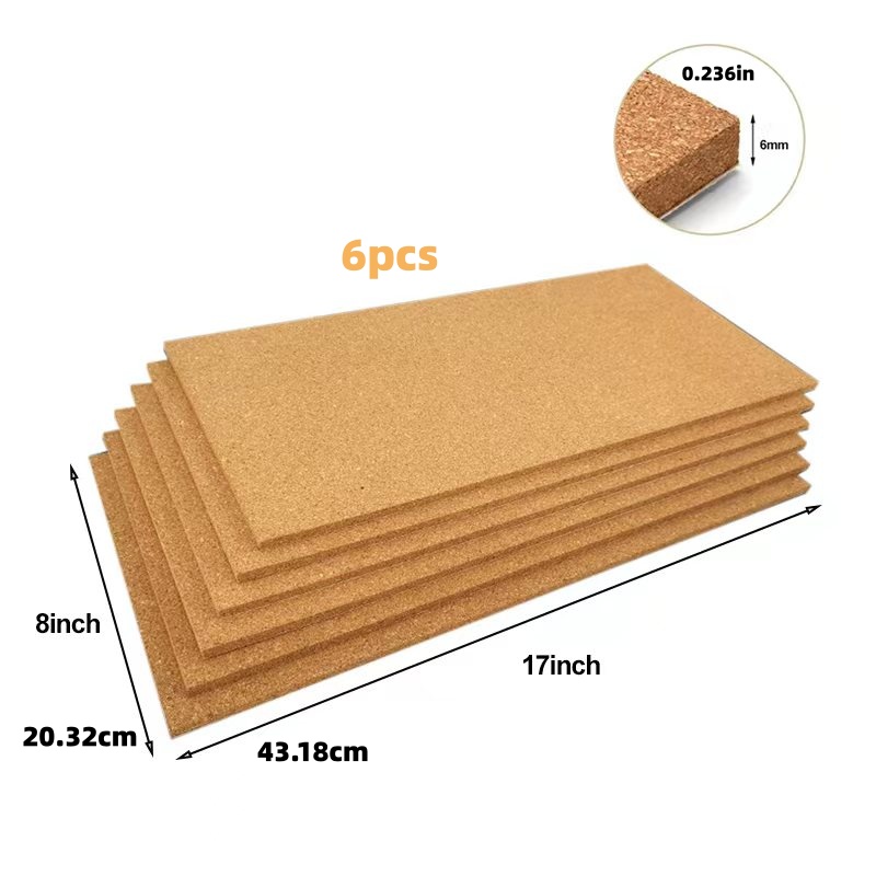 6-Piece Cork Board Bulletin Bo - Home Decor Vision Board recension och pris