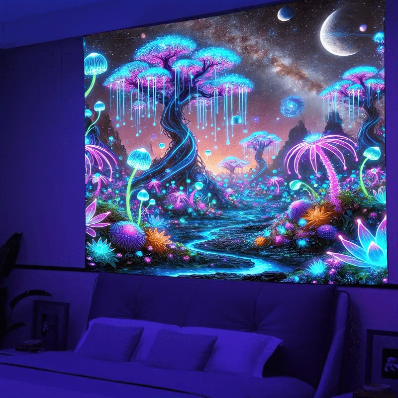 Fantasy tree ultraviolet lumin - Aesthetic Tapestry recension och pris