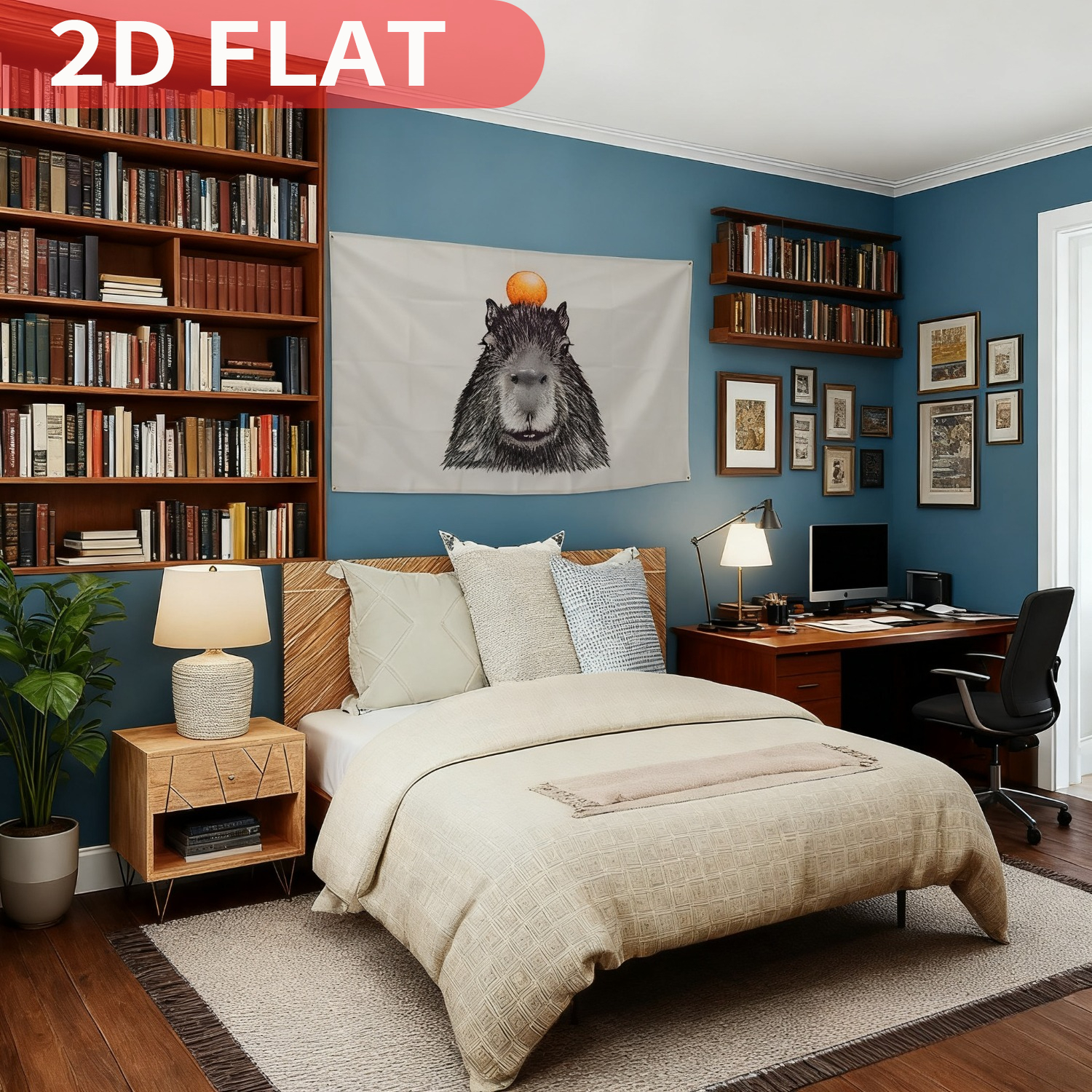 1pc Capybara Tapestries, Wall  - Aesthetic Tapestry recension och pris
