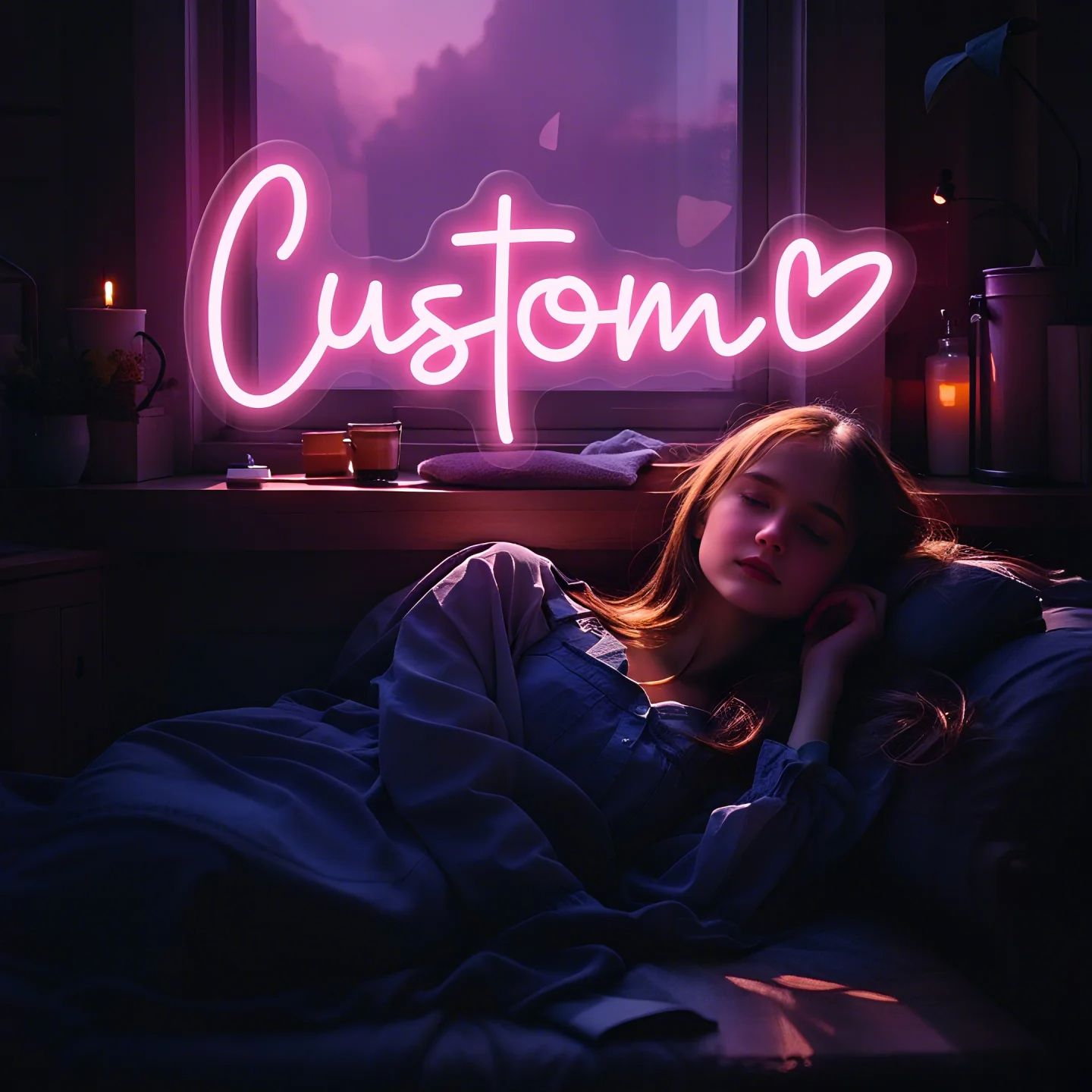 Custom LED Neon Sign Heart USB - Neon Sign Led Custom recension och pris