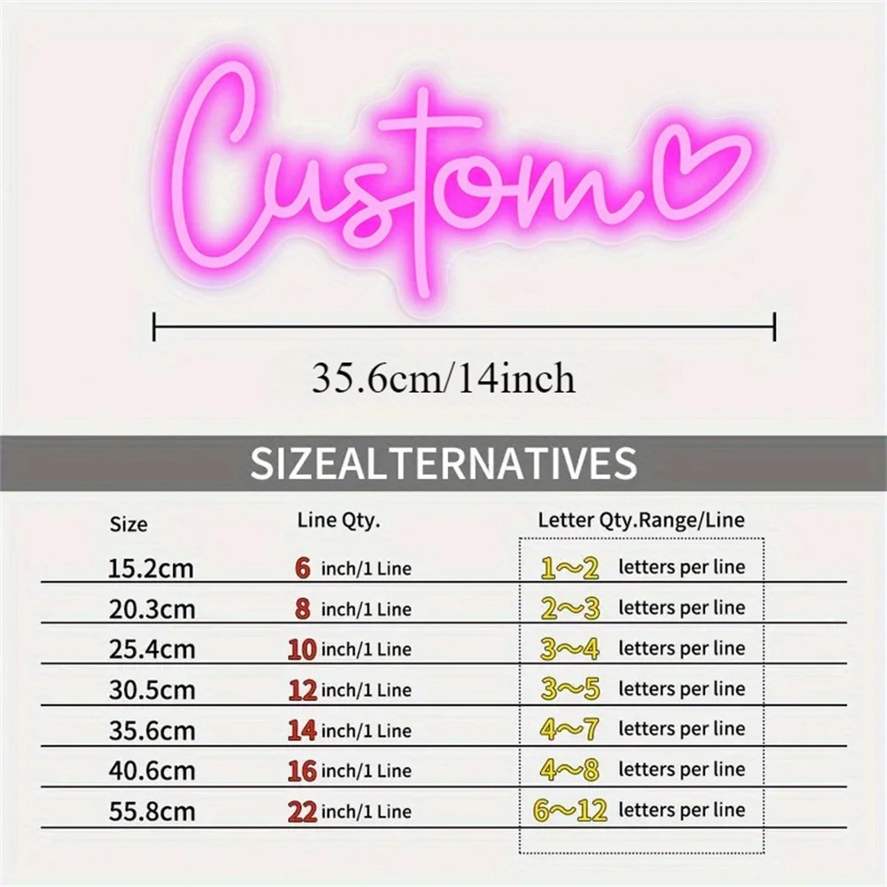 Custom LED Neon Sign Heart USB - Neon Sign Led Custom recension och pris