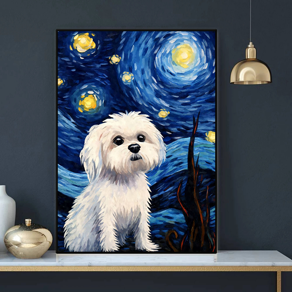Starry Night Cute Animals Post - Home Decor Exhibition recension och pris