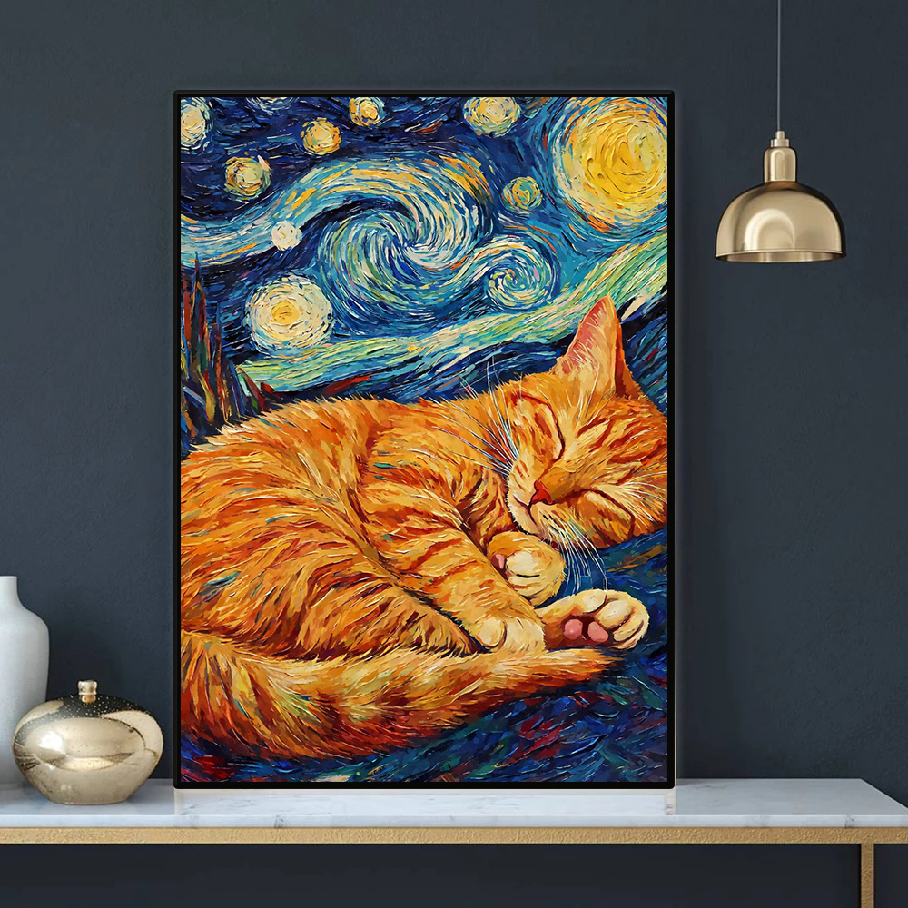 Starry Night Cute Animals Post - Home Decor Exhibition recension och pris