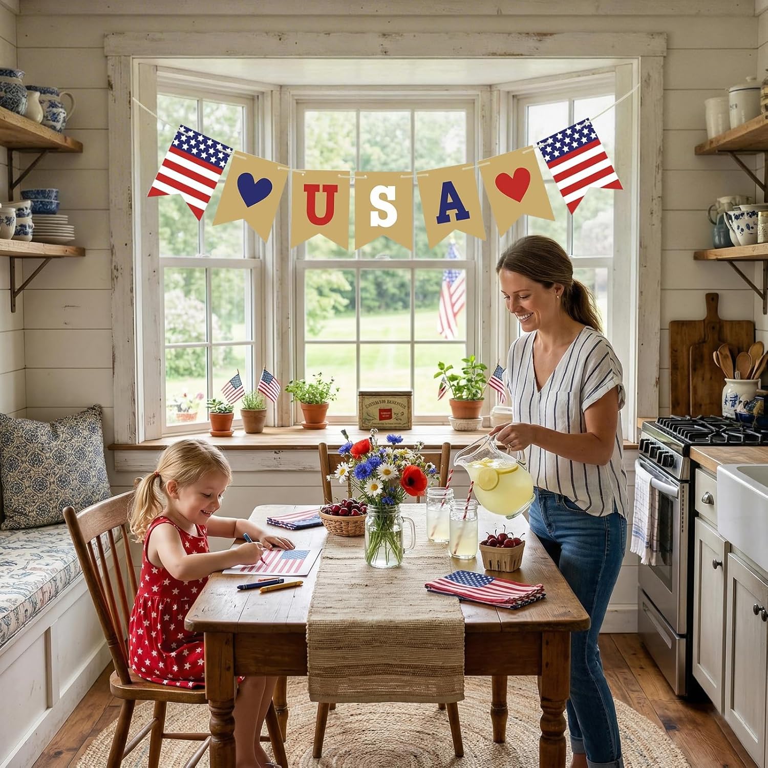 USA Banner Patriotic Garland 4 - Home Decor Usa recension och pris