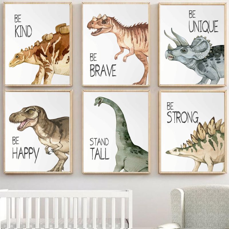 Watercolor Dinosaur Poster Nur - Watercolor Poster Print recension och pris
