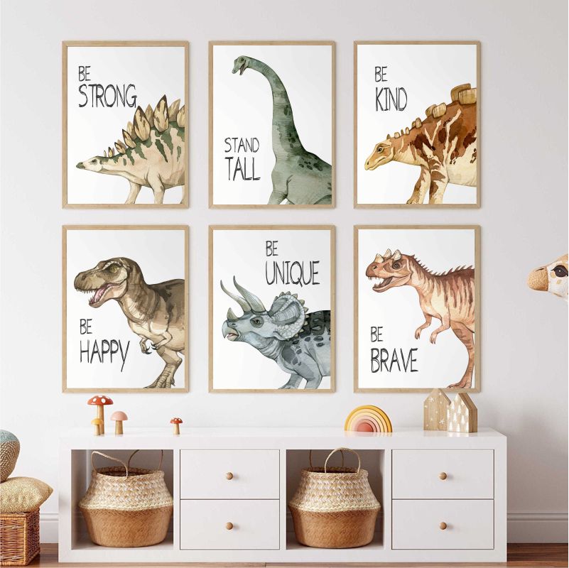 Watercolor Dinosaur Poster Nur - Watercolor Poster Print recension och pris